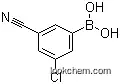 Molecular Structure of 915763-60-9 ((3-CHLORO-5-CYANOPHENYL)BORONIC ACID)